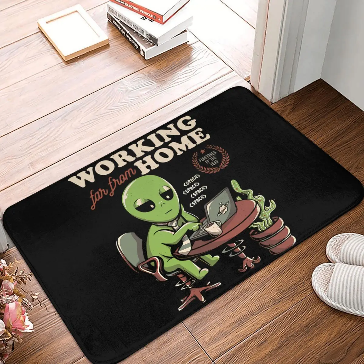 Противоскользящий коврик для ванной с изображением инопланетянина НЛО