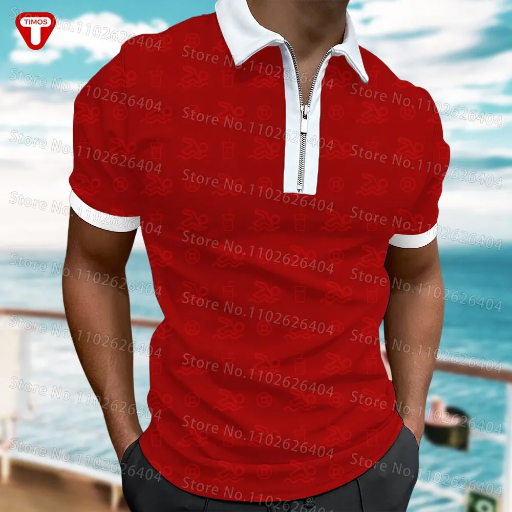 

Men's Collar T-Shirt Short-Sleeved Polo 3D Printed Breathable Sports Clothing Plus Size Loose Casual Cool Shirt Woman Top