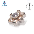 Серьги-гвоздики из титана с внутренней резьбой для пирсинга