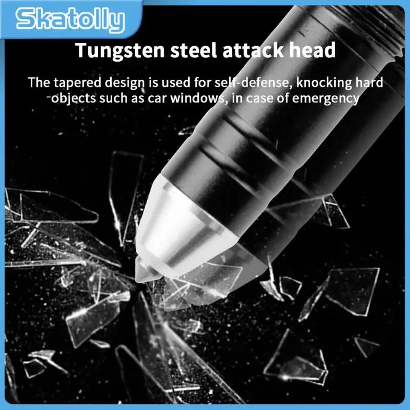 

LED Tactical Pen New Defensive Tungsten Fountain Pen Anti-wolf Device Outdoor Self-defense Survival Tool Pen Broken Window Pen