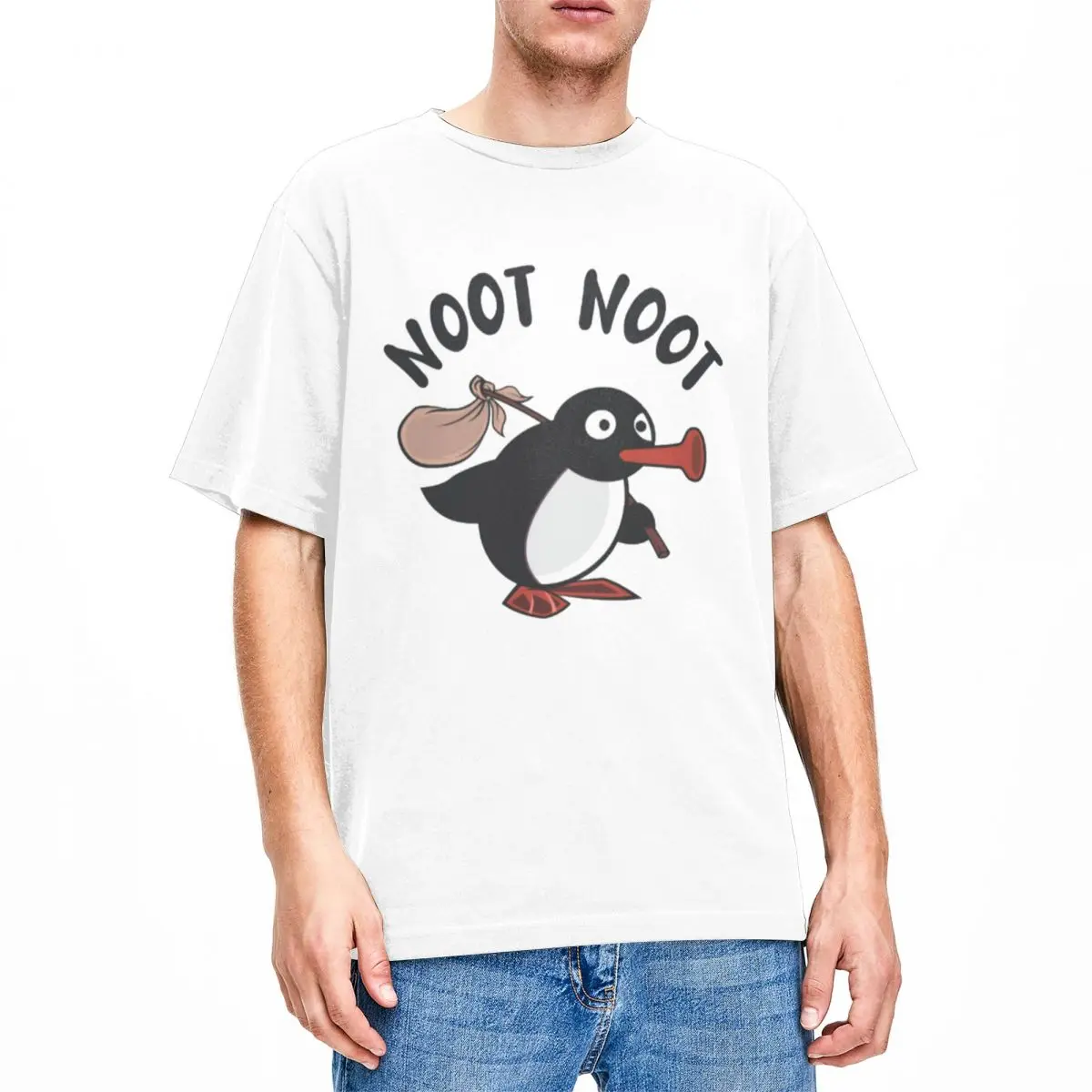 

Noot Noot Penguin Stuff Shirt for Men Women Cute Penguin Vintage 100% Cotton T Shirt Crewneck Short Sleeve 4XL 5XL 6XL Tops