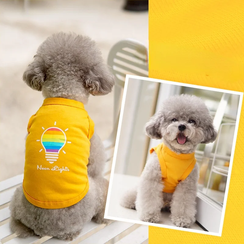 

Dog Vest Spring and Summer Printing Wind Lantern Pattern Dog Cooling Vest Small and MediumDog Schnauzer Korean Style Pet Clothes