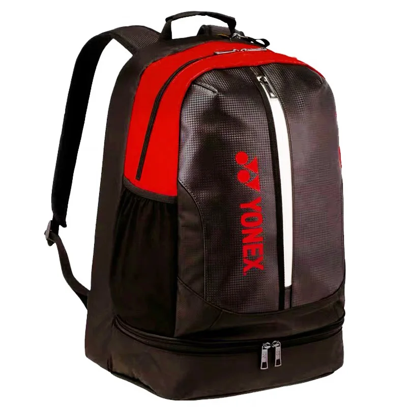 YONEX Badminton Sports Backpack Max For 2 Tennis Badminton Rackets PU Leather Racquet Sports Bag Unisex With Shoes Compartment