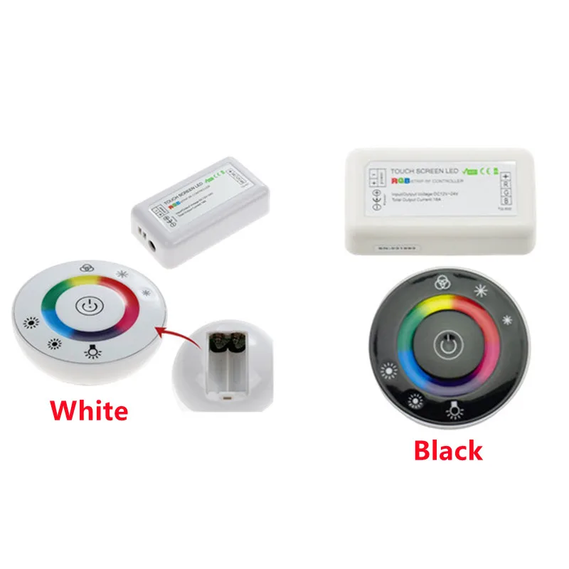 

DC12V 24V 18A 7 Keys Round Touch Remote RGB Controller RF dimmer Switch for 3528 2835 5050 LED Strip lights