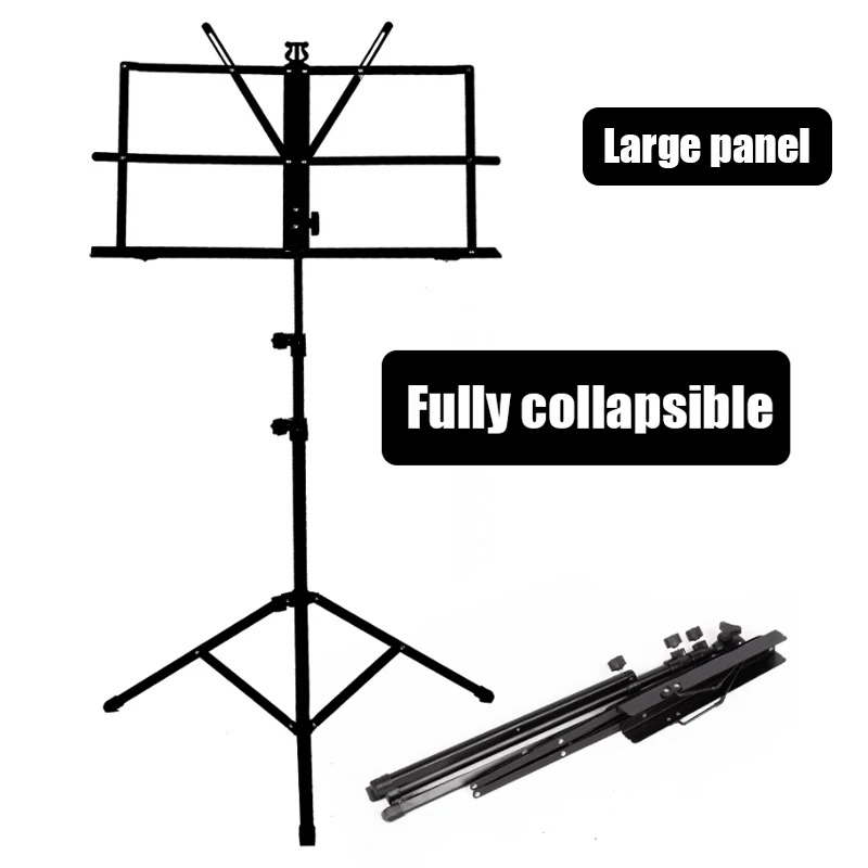 

Quality Music Sheet Tripod Stand Stainless Steel Music Stand Holder Height Adjustable with Carry Bag for Musical Instrument