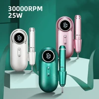 rechargeable manicure drill portable nail milling cutter 30000 rpm strong power nail drill equipment pedicure nail gel polisher