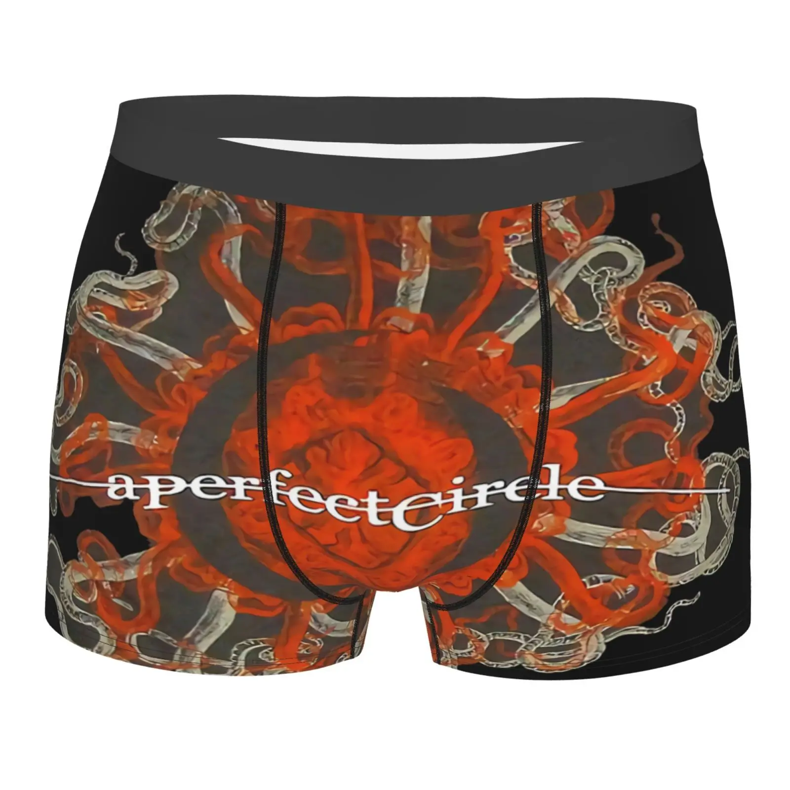 

Мужские трусы-боксеры A Perfect Circle, оранжевые трусы-боксеры с длинными штанинами, сексуальное нижнее белье для мужчин, 2011