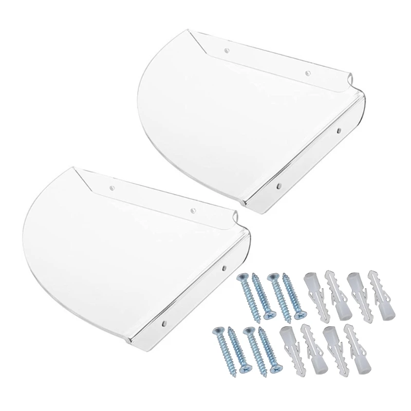 

2 Pcs Bathroom Corner Shelf Clear Shower Rack Corner Punching Shower Organiser Dropship