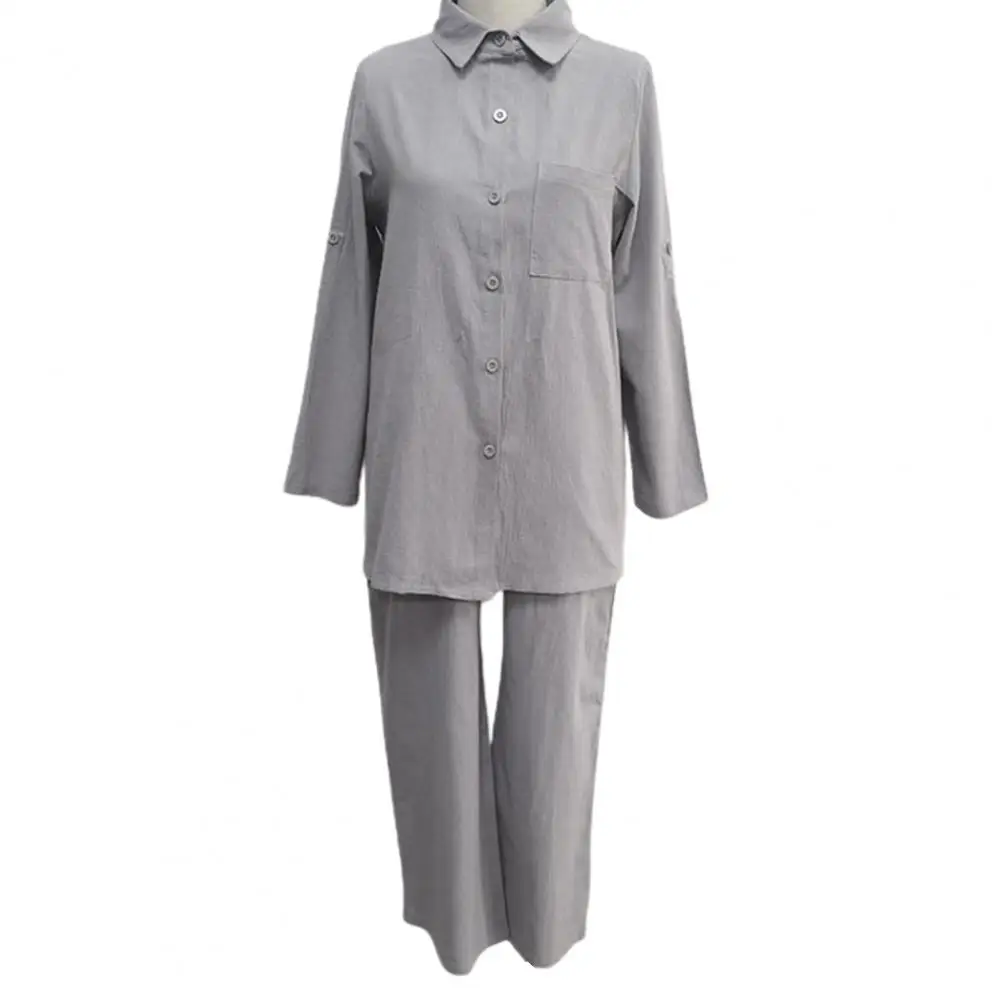 

Loose Type Leisure Casual Deep Crotch Summer Top Trousers Set Clothes