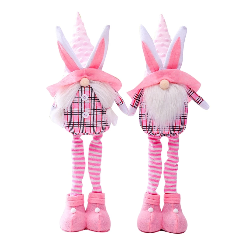 

2PCS Easter Bunny Gnome Easter Gnome Plush Doll Easter Faceless Spring Gnomes Plush Rabbit Toys Easter Decorations