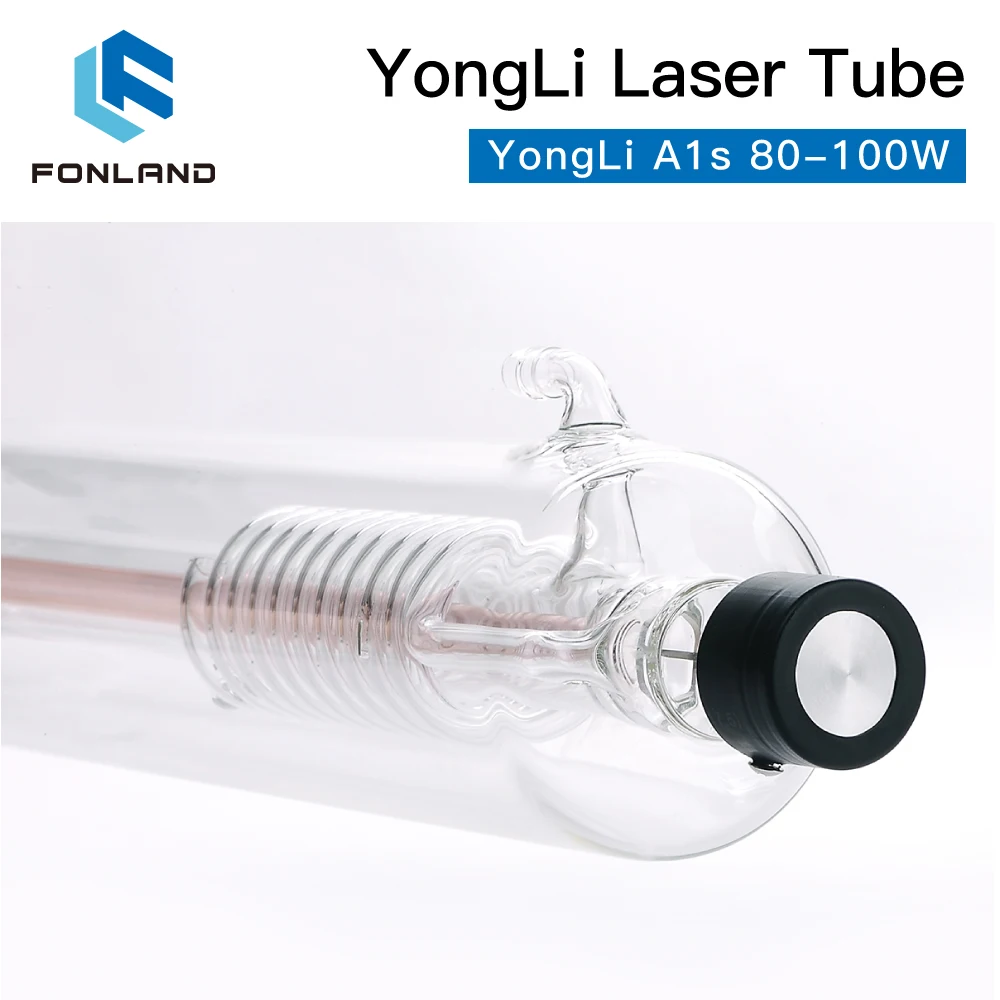 FONLAND Yongli A1s 80-100W CO2 Laser Tube Dia.80mm for CO2 Laser Engraving Cutting Machine Wooden Case Box Packing enlarge