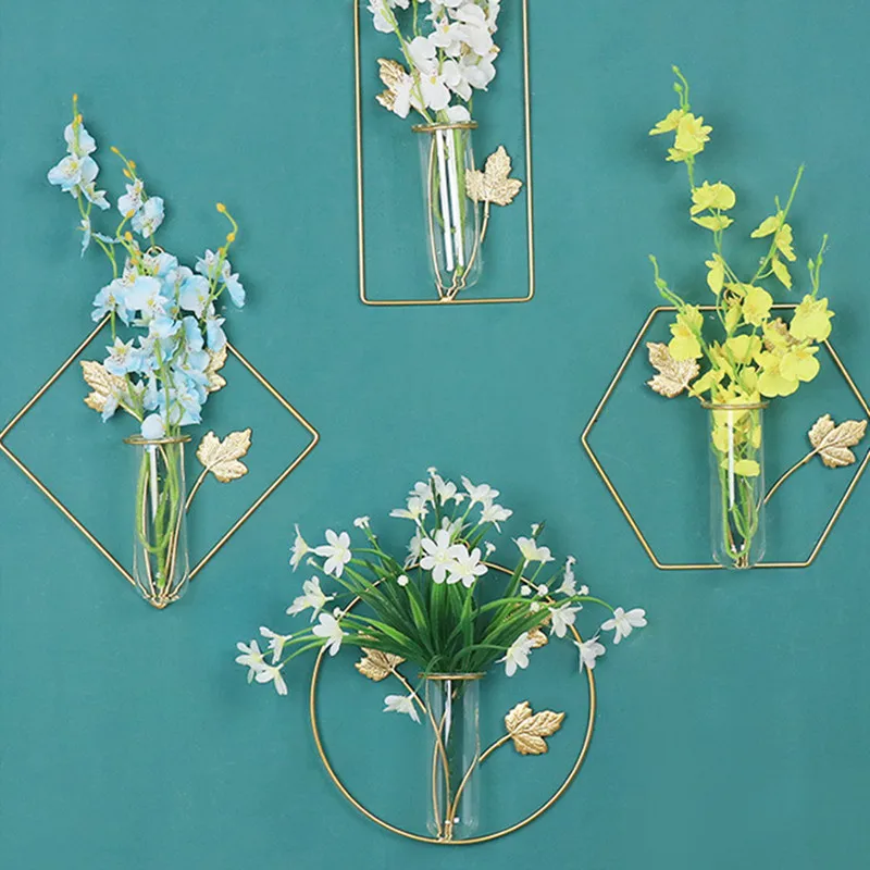 

Wall Hanging Glass Flower Vase Terrarium Wall Container Flower Planter Pots Home Garden Decoration wall hanging accessories