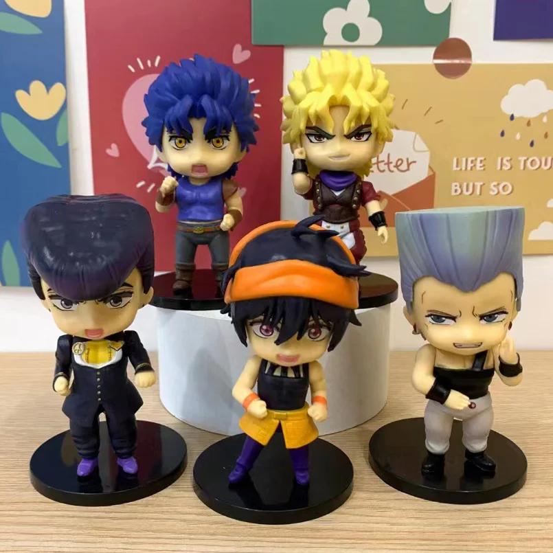 

5pcs/Set JoJo's Bizarre Adventure Anime Josuke Kakyoin PVC Action Figure Kujo Jotaro Figurine Model Toy Collection Doll Gifts