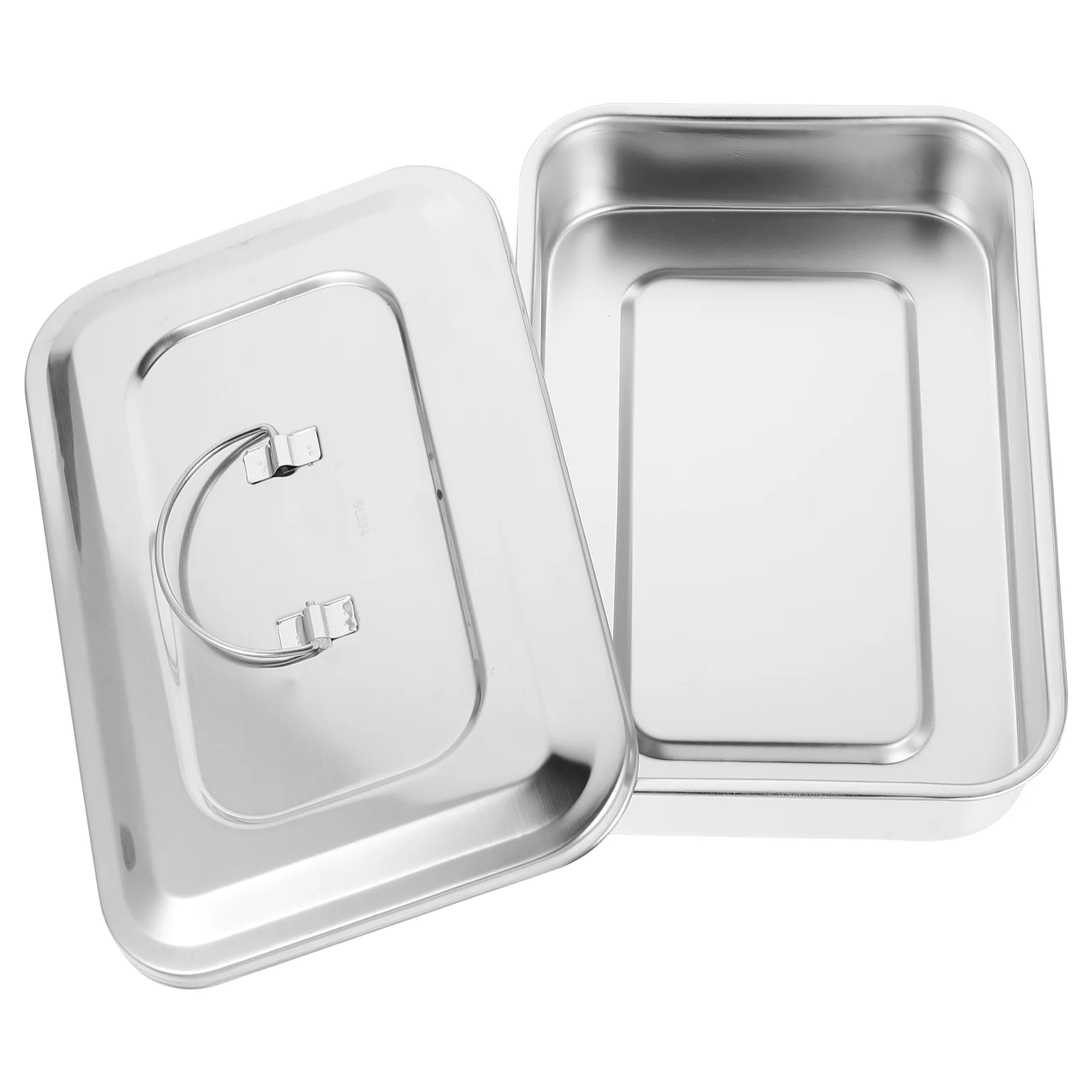 

Stainless Steel Box Tray Lid Cover Dental Instruments Holder 304 Trays