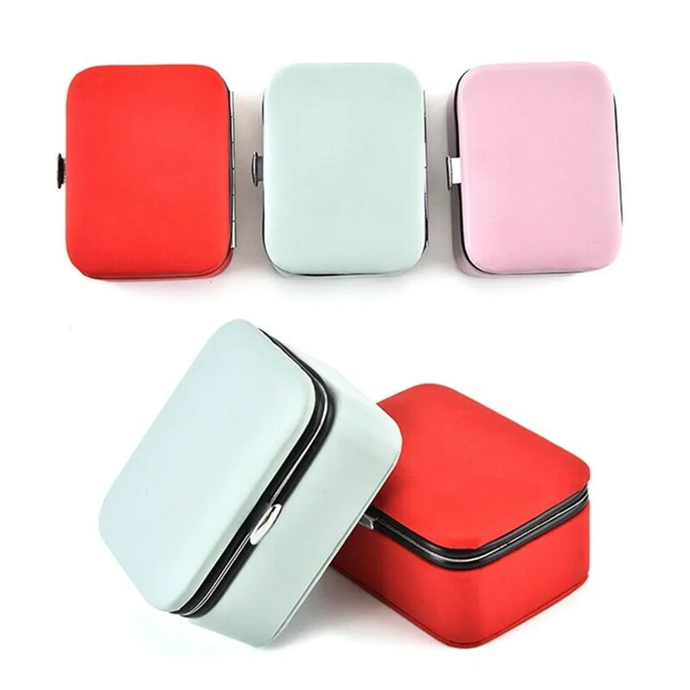 

PU Leather Jewelry Organizer Box for Travel Portable Earrings Necklace Ring Holder Storage Organizer Mini Gifts Display Case