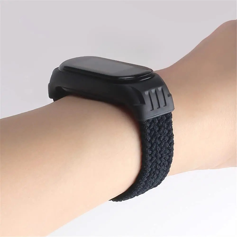 Нейлоновая плетеная соло-петля для Xiaomi Mi band 5 6 ремешок браслета 3 Miband 4 браслет xiaomi