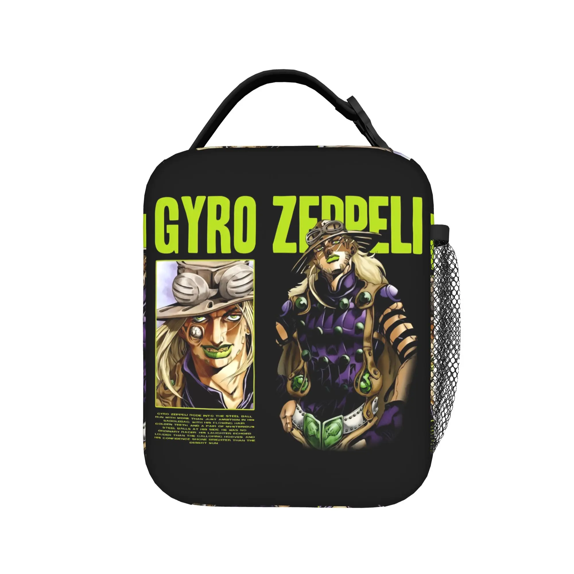Фото Термосумка для обедов Gyro Zeppeli, большая, с изображением ДжоДжо из аниме, многоразовая, для офиса и путешествий, для мужчин и женщин №2