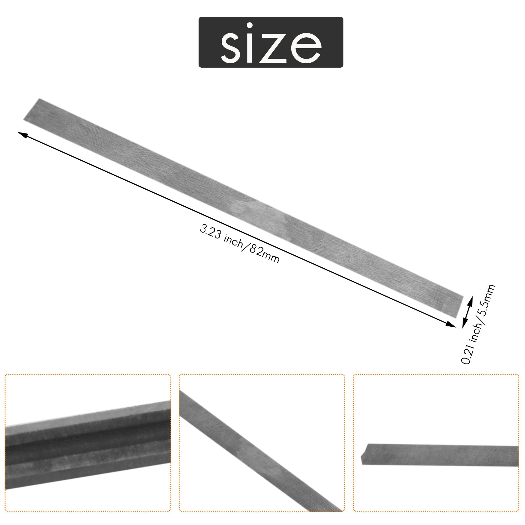 10 шт. Реверсивные высокоскоростные стальные строгальные лезвия 82 мм X 5 для резки
