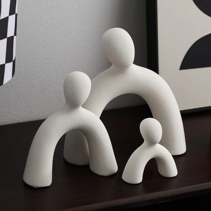 

Абстрактная семейная статуэтка, декоративные скульптуры и фигурки, Современное украшение для дома, Статуэтка из смолы, украшение для гостиной и стола