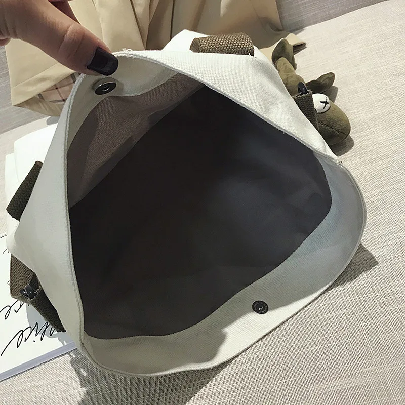 Xiaomi Canvas Bags for Women Handbag Shoulder Bag Large Capacity Solid Color Totes Shopper Bags Casual Female Cross Body Bag