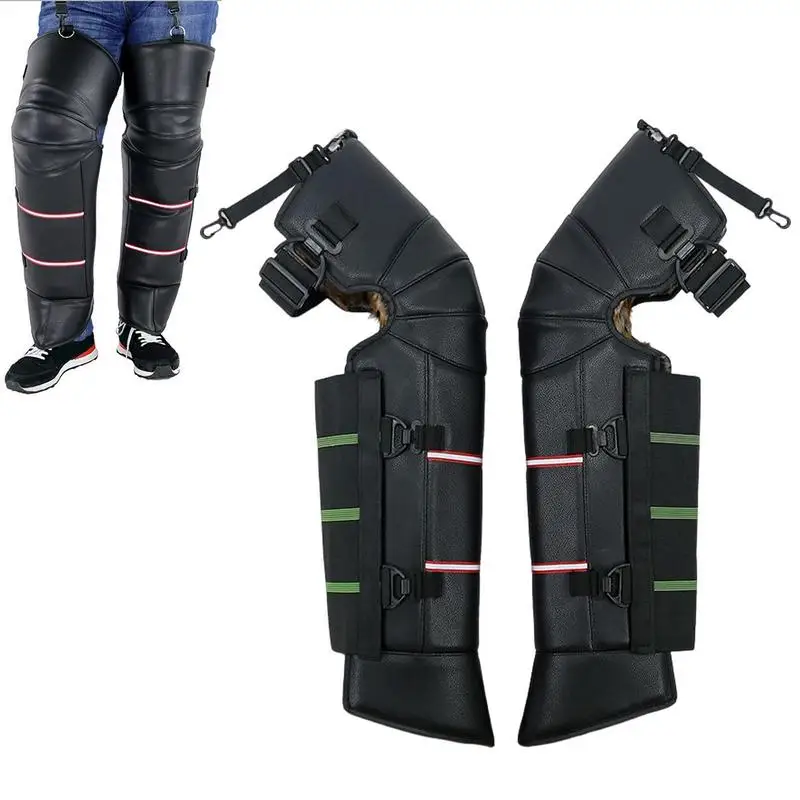 

Мотоциклетный наколенник, удобный и дышащий наколенник из искусственной кожи, зимний наколенник с регулируемыми рукавами для езды на велосипеде, катания на коньках