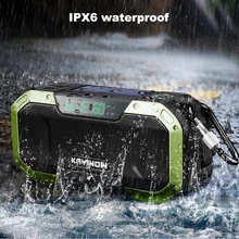 Waterproof LED Flashlight Multifunctional Emergency Hand Solar Crank Dynamo Powered Phone Charger Power Bank Bluetooth Speaker