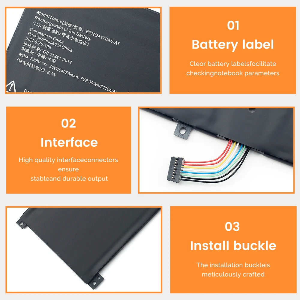 Фотоаккумулятор для ноутбука Lenovo Miix 520 510 510-12IKB 510-12ISK 520-12IKB 525-12IKB BSNO4170A5-AT 7 68 V 39Wh