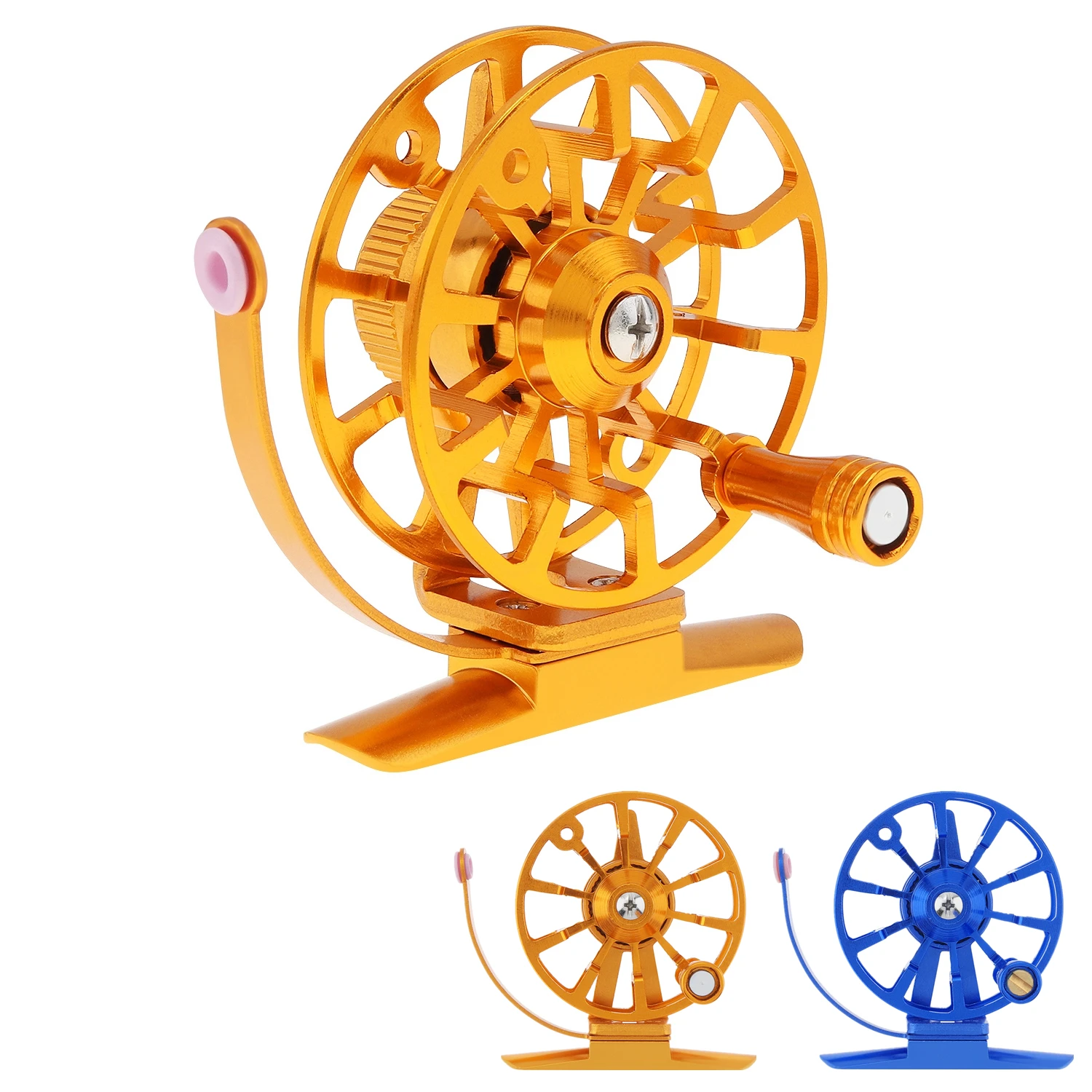 

Full Metal Wire Cup Ultra-Light Former Ice Fishing Reel Fly Fishing Wheel Aluminum Alloy Support Right Hand