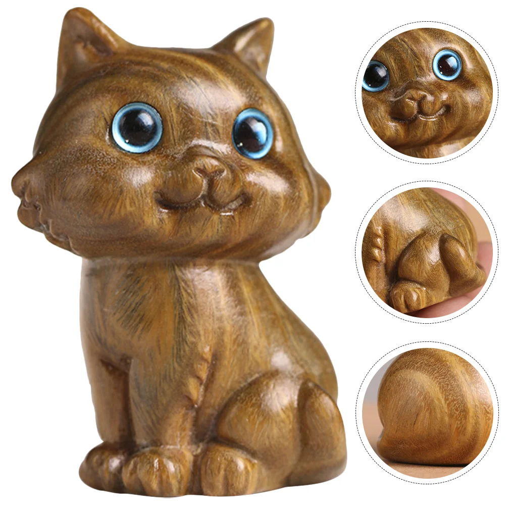 

Delicate Adorable Craft Kitten Figurine Miniature Cat Figurine Cat Figurine Small Cat Adornment