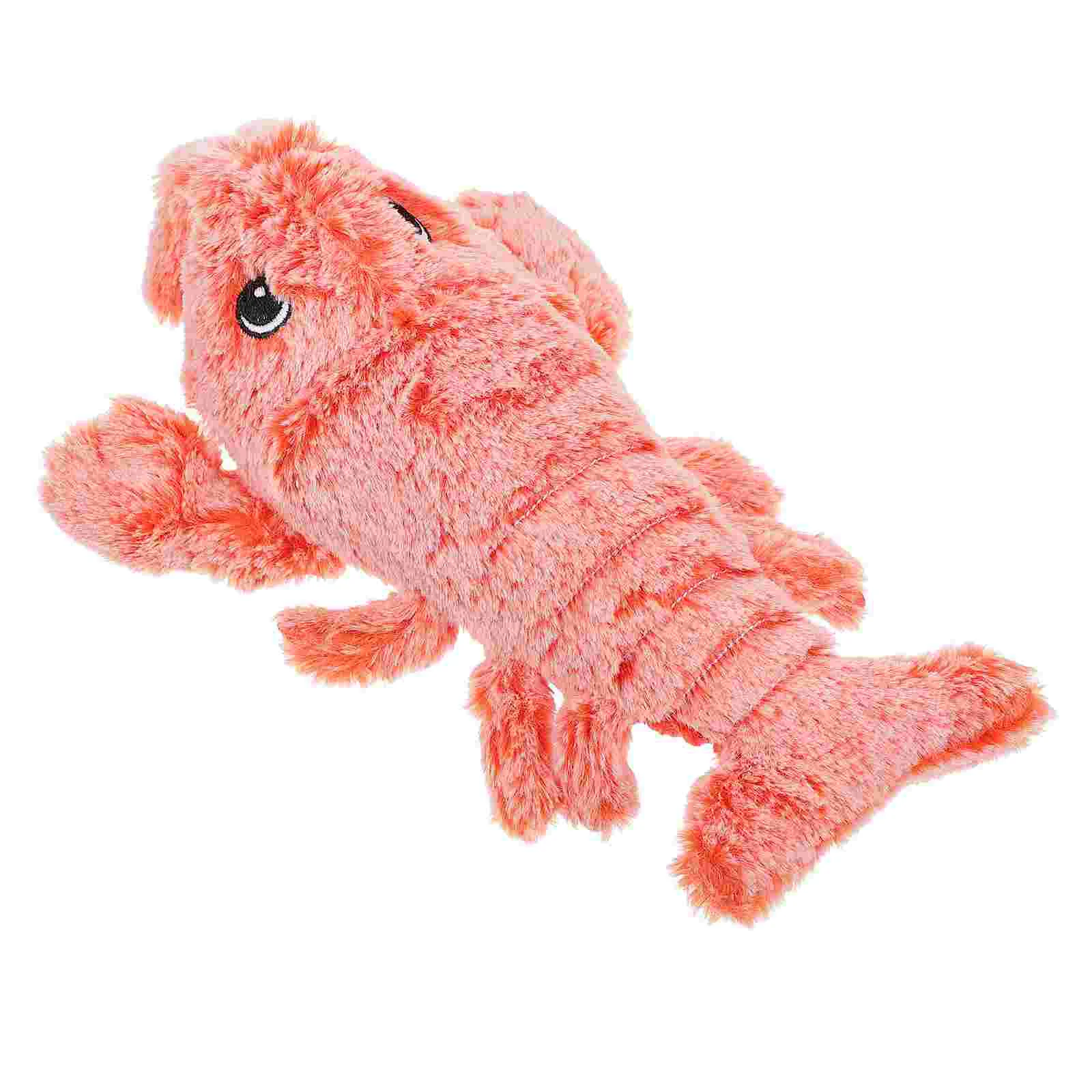 

1pc Lobster Cat Electric jumping shrimp Interactive USB Rechargeable Flannelette