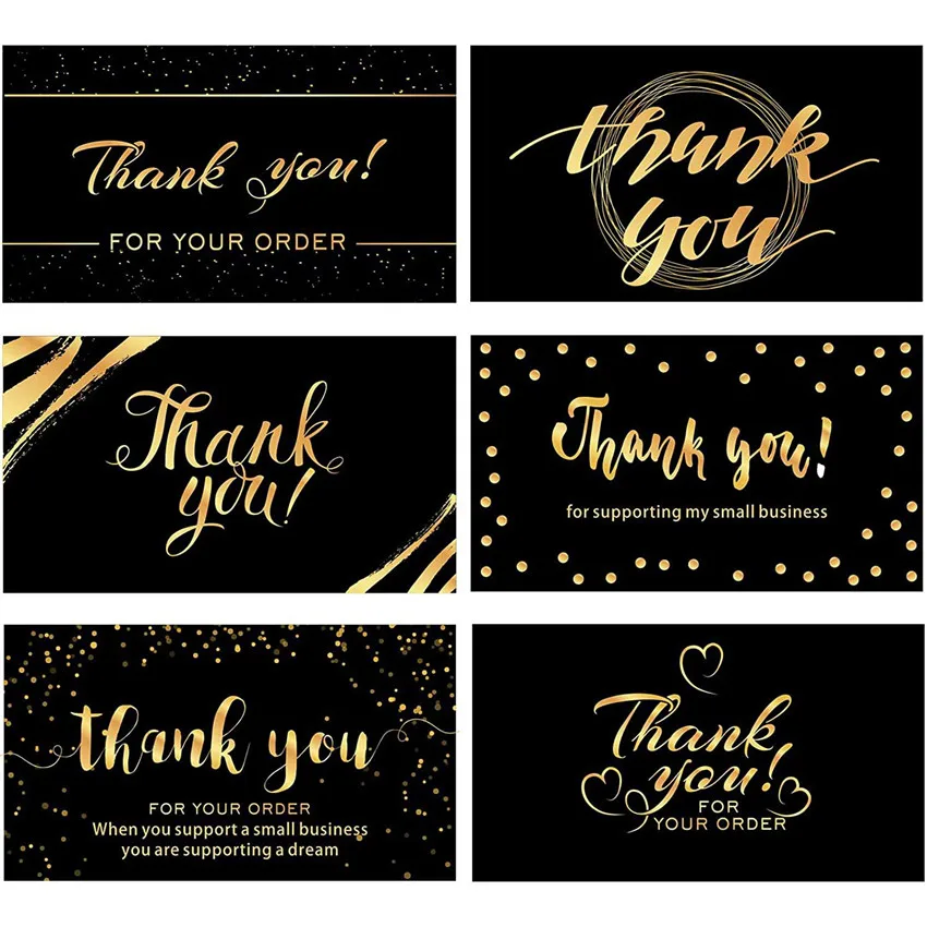 

50 шт., открытки с надписью «Thank You»