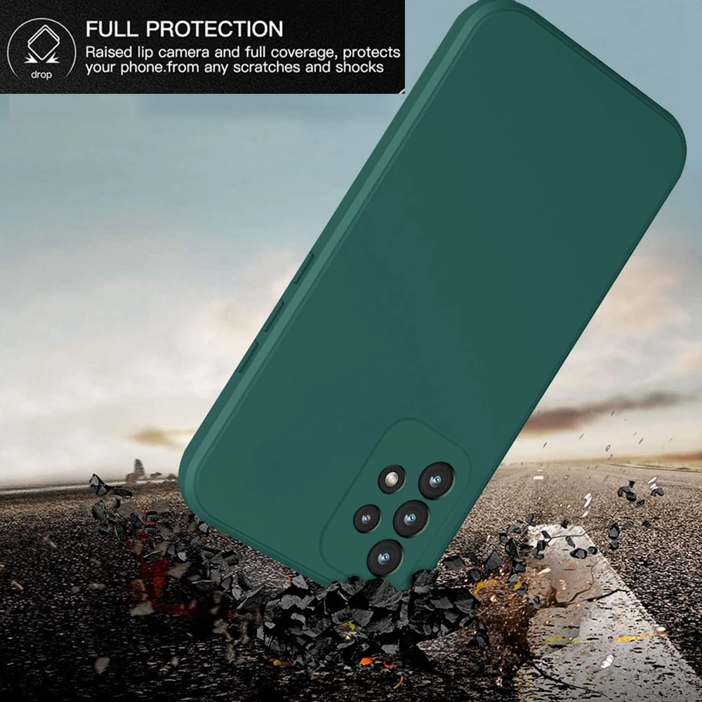 Фото Чехол для телефона с полной защитой для Samsung Galaxy A03S A03 A13 A23 A33 A53 A73, чехлы, роскошный бампер, силиконовый чехол для женщин и мужчин, 360 №3