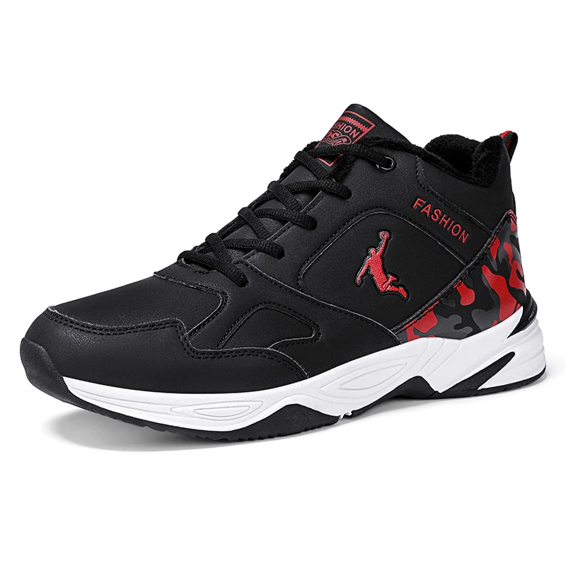 Men's Basketball Shoes Winter Waterproof Leather Sneakers Man Durable Non-slip Outsole Gym Training Outdoor Basketball Sneakers