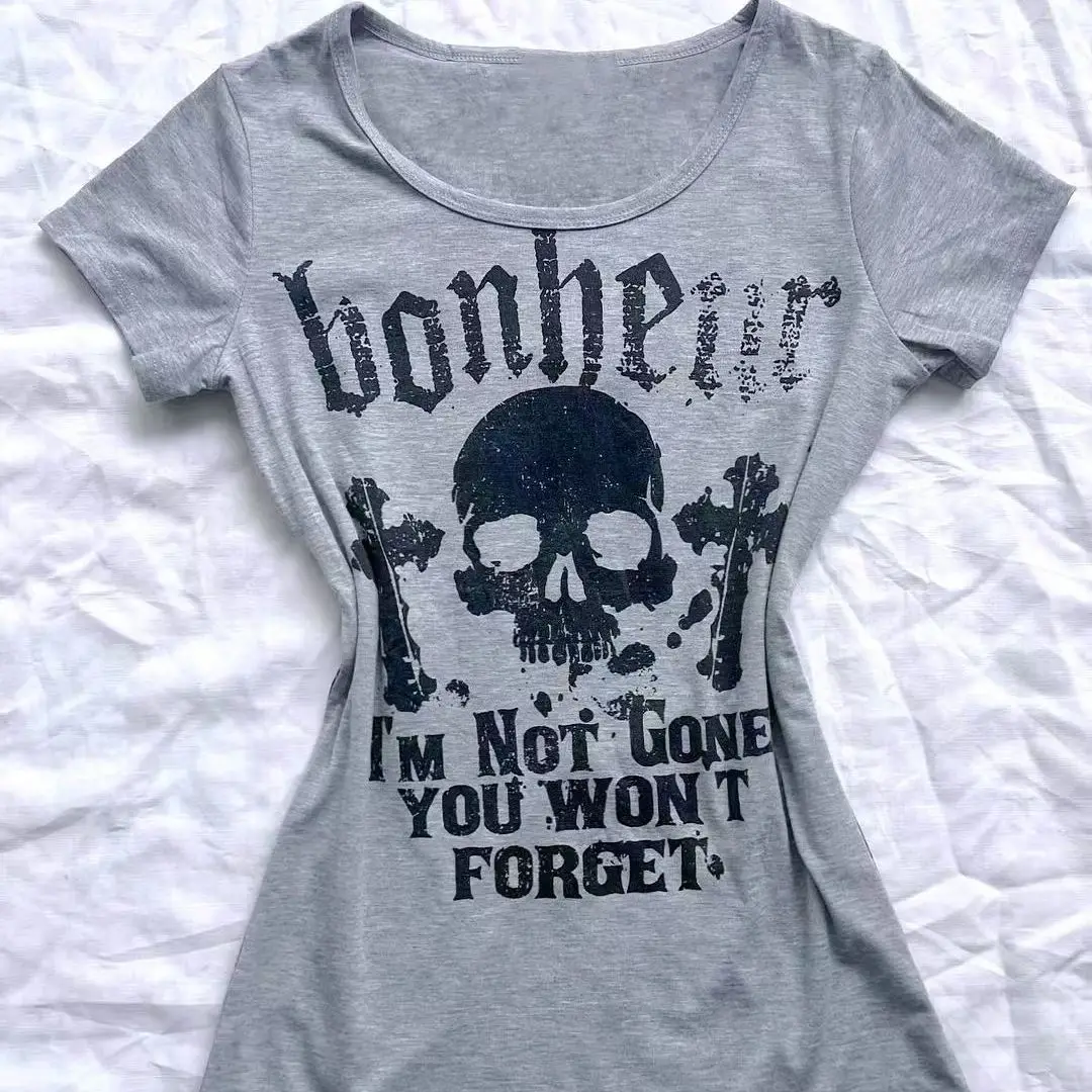 Shibuya Spice Girls с черепом и буквенным принтом древняя американская летняя новая