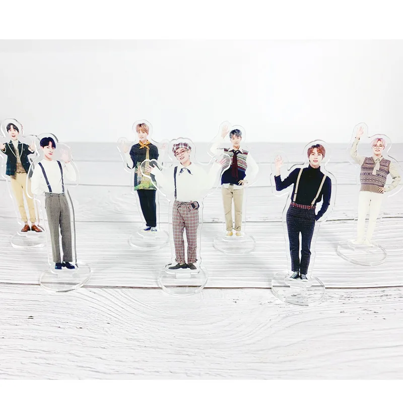 

KPOP Bangtan Boys фигурка на акриловой подставке модель для концерта, обычная фотография JIMIN JIN SUGA J-HOPE V JK RM, коллекция фанатов