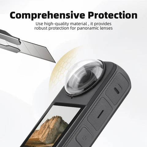 Стандартные Защита объектива для Insta360 X4 Защита объектива для Insta 360 X4 клейкая Защитная пленка для камеры аксессуары