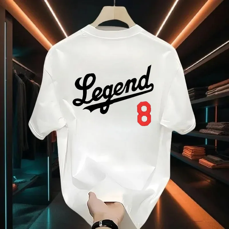 Повседневная летняя хлопковая футболка Los Angeles Dodgers Number 17 с коротким рукавом