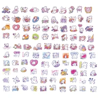 100pcs korean ins cute soft cute rabbit stickers cartoon expression pack stickers material waterproof stickers
