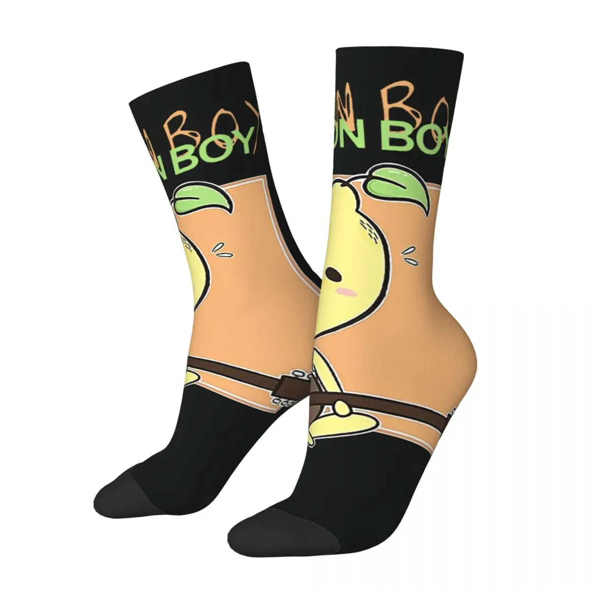 

Hip Hop Vintage Retro Funny Best Crazy Men's compression Socks Unisex Cavetown Lemon Boy England Singer Musician Crew Sock