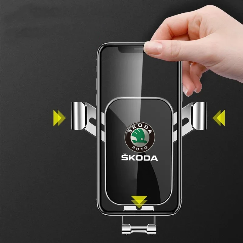

Car Phone Holder Auto Air Vent Mount Holder Smartphone Support High-end For Skoda Octavia A5 A7 Fabia Rapid Superb Yeti