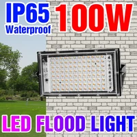 100w led floodlight exterior spotlight ip65 waterproof garden lamp for outdoor lighting ac220 240v led reflector flood lights