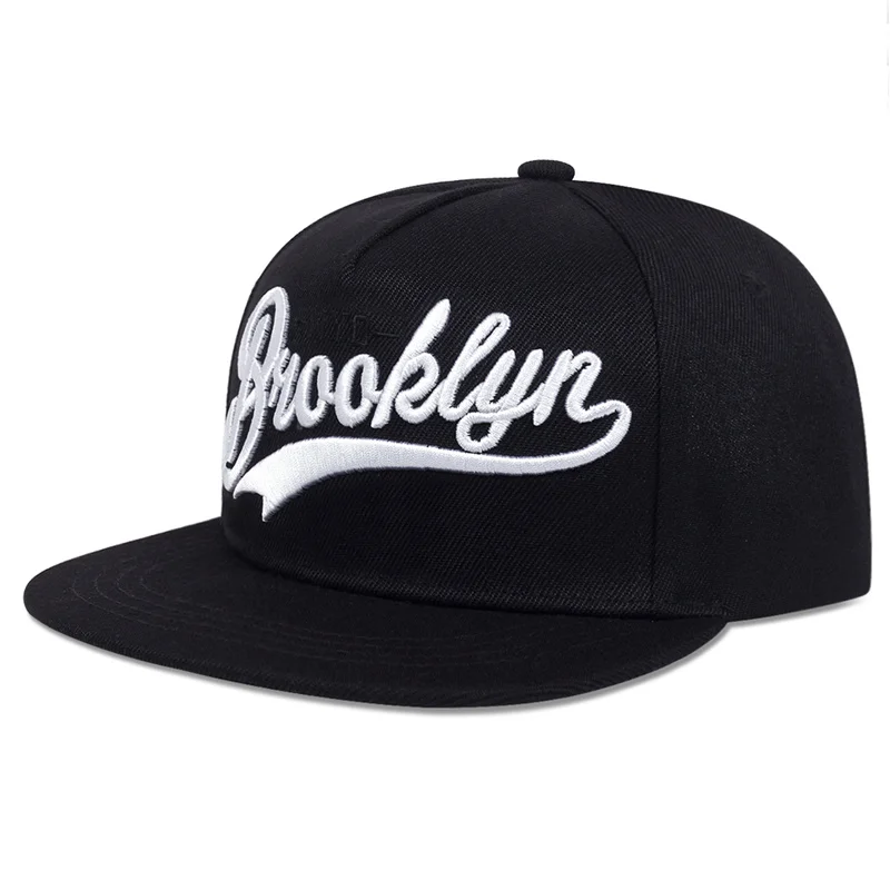 

Бейсболка BROOKLYN с вышивкой, модные бейсболки в стиле хип-хоп, Снэпбэк кепки для мужчин и женщин, универсальная плоская кепка, спортивные улич...