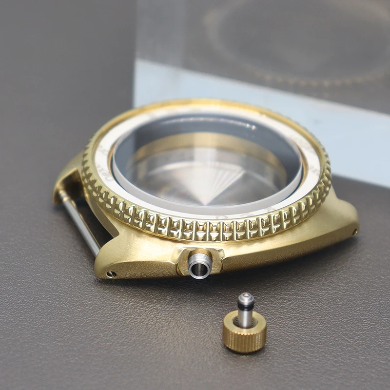 Мужские золотистые часы Φ 45 мм для часов Seiko NH35 NH36 черное главенное кольцо