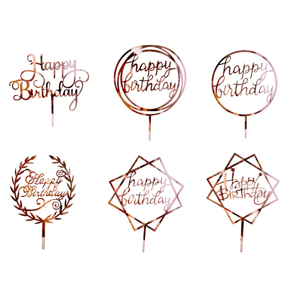 

6 PCS Cake Insert Fruit Decor Dessert Topper Paper Cup Dessert Cupcake Topper Acrylic Cupcake Decor Cake Toothpicks Child