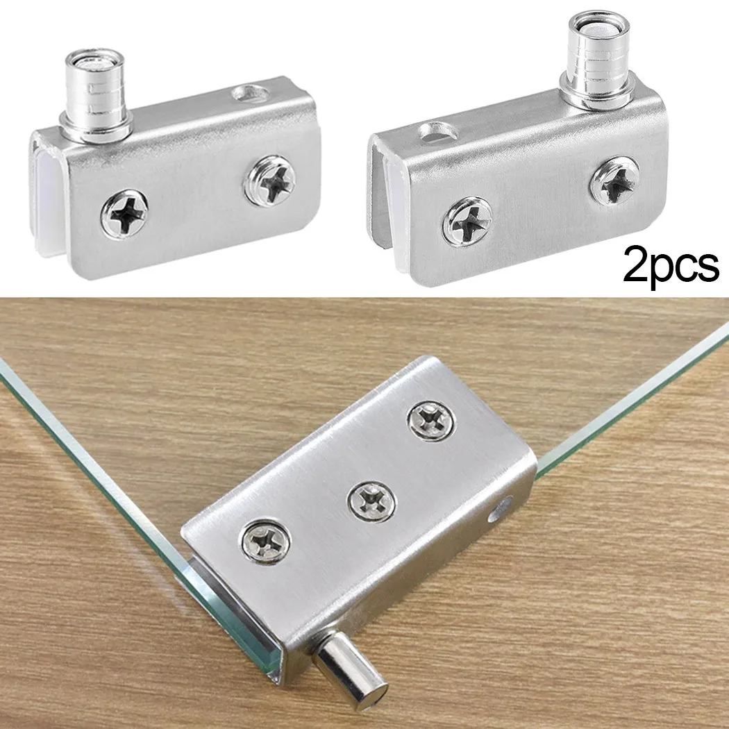 

Accessory Door Hinges Adjustable Clamp Clip Cupboard For 5-8mm Glass Glass Metal Pack Pivot Brand New