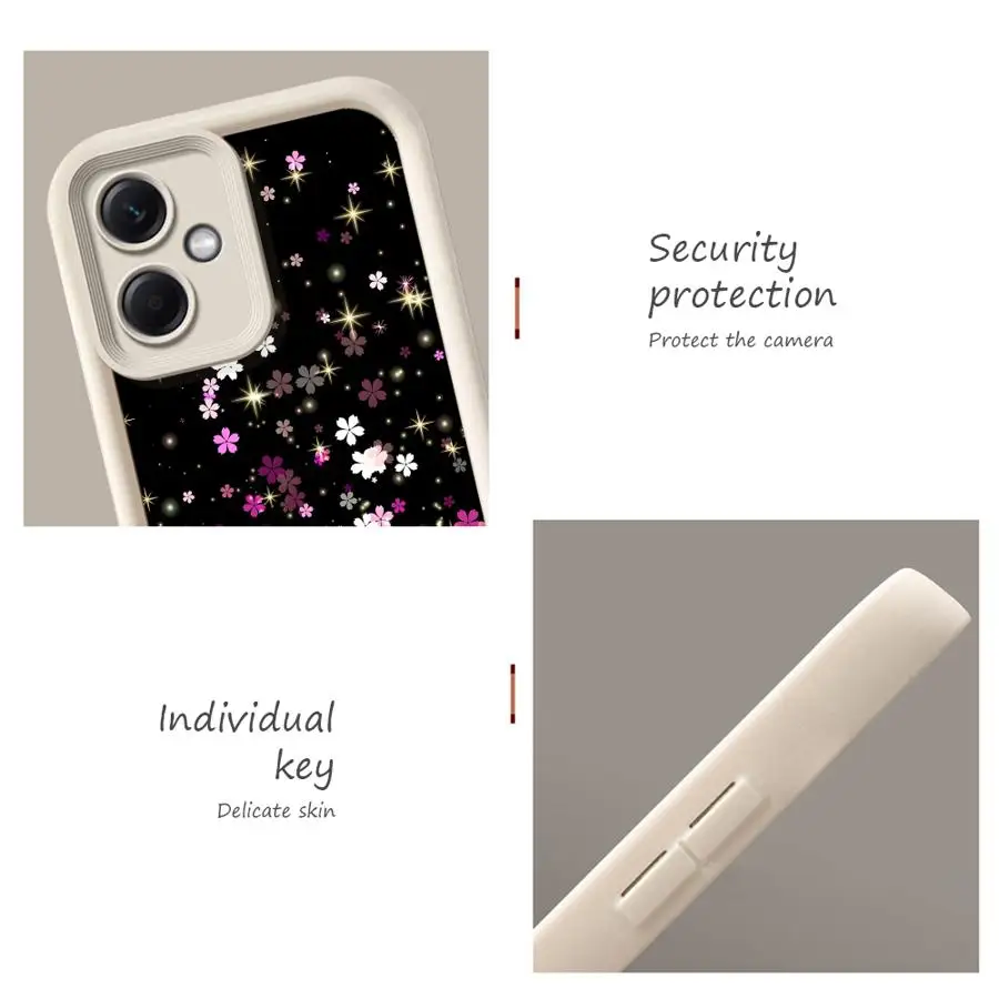 Чехол для телефона Xiaomi Redmi 12C 13C 12 A1 A2 Plus A4 A3x Poco X3 Pro C51 C61 X3NFC Мягкий чехол с блестящим