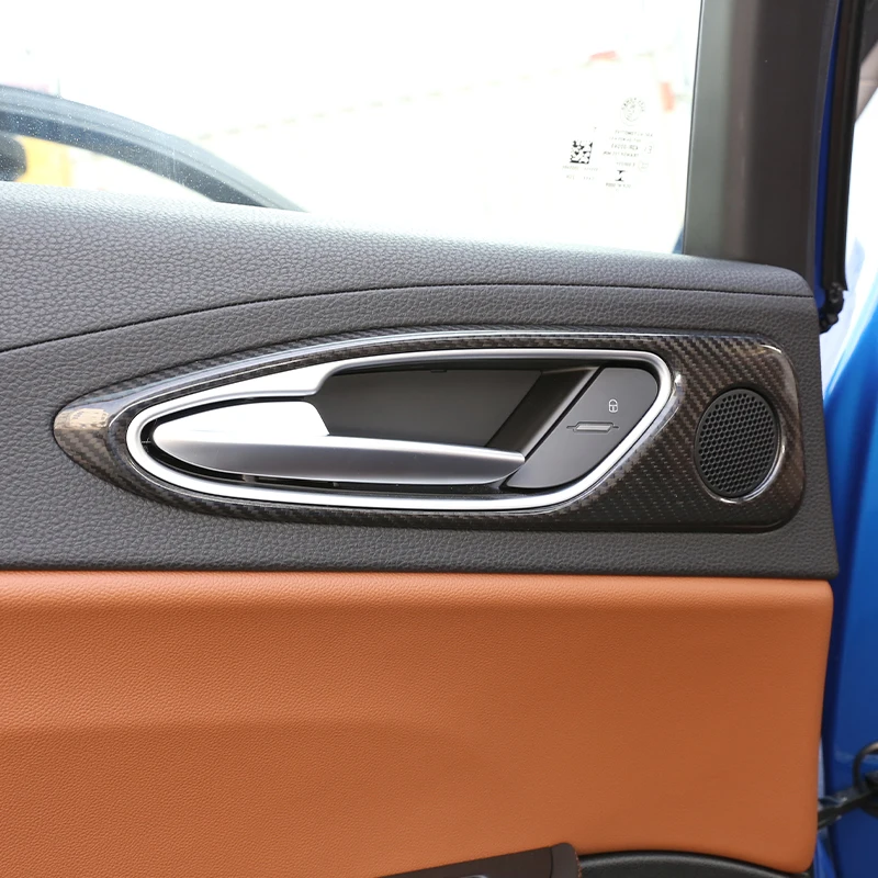 Настоящее углеродное волокно для Alfa Romeo Giulia 2017 2018 2019 2020 Автомобильная внутренняя