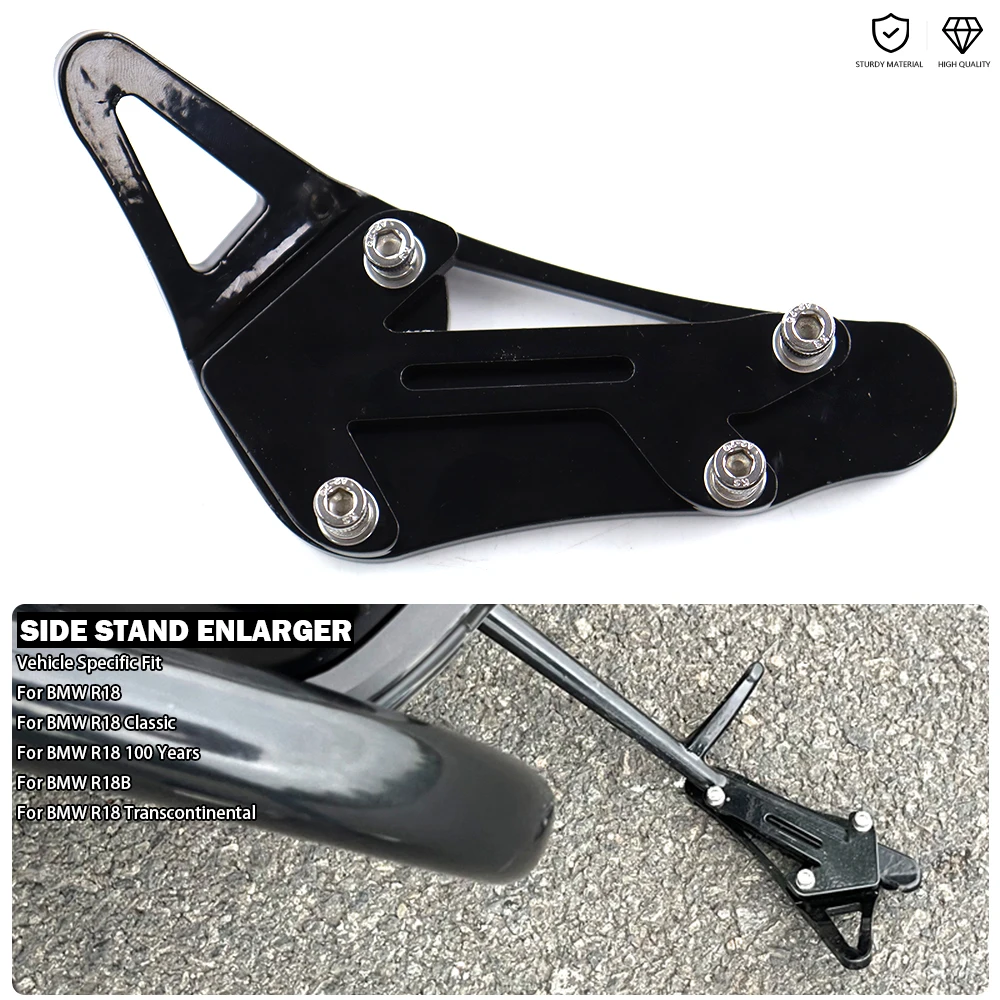 

Motorcycle Side Stand Enlarger Plate Kickstand Extension Pad Fit For BMW R18 Transcontinental R18B R 18 B/100 Years/Classic 2020