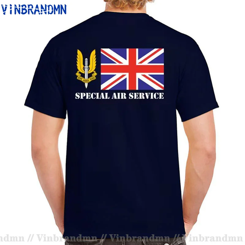 Футболка SAS мужская с символами спецназа винтажная тенниска флагом