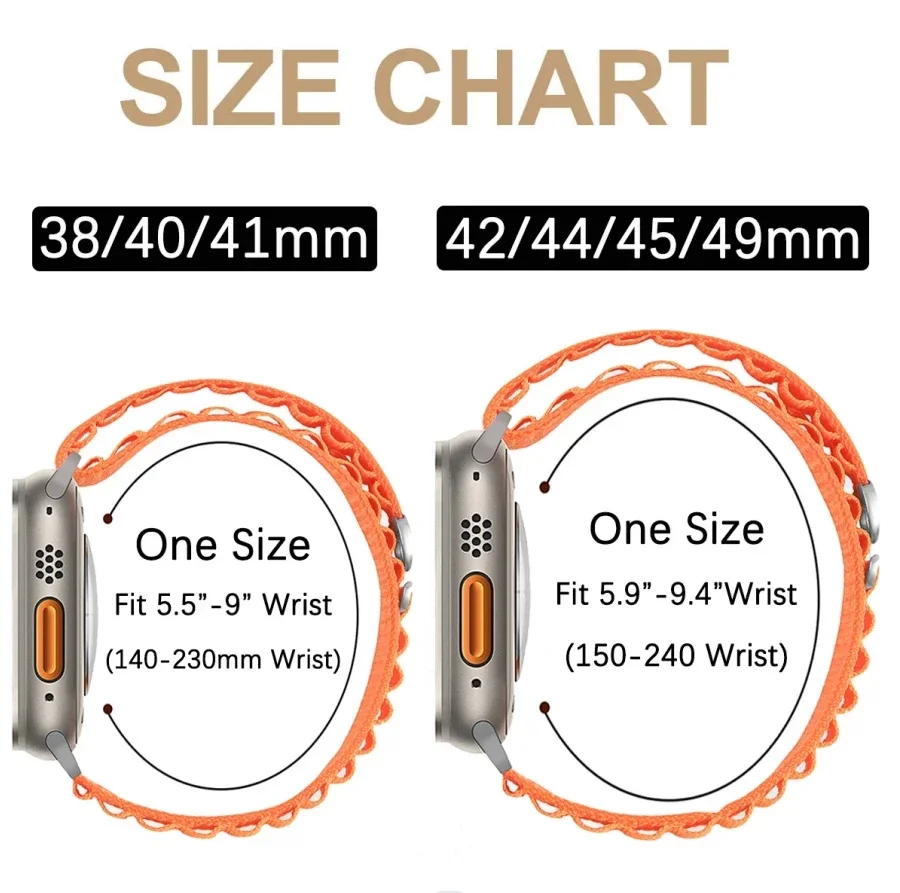 Alpine loop band for Apple watch strap 49mm 44mm 40mm 45mm 41mm 42mm 38mm 45mm Nylon bracelet iWatch Ultra series 7 6 5 3 se 8